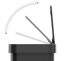 Mainstays Kitchen Automatic Trash Can, 13.2 Gallon Plastic Motion Sensor Garbage Bin, Black