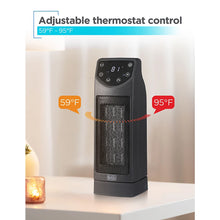 Calentador de escritorio oscilante de cerámica BLACK+DECKER con control remoto, calefactor y ventilador de 1500 W