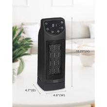 Calentador de escritorio oscilante de cerámica BLACK+DECKER con control remoto, calefactor y ventilador de 1500 W