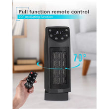 Calentador de escritorio oscilante de cerámica BLACK+DECKER con control remoto, calefactor y ventilador de 1500 W