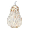 Berkley Jensen Marble Glass Pumpkin with LED Light, 3 Pc.