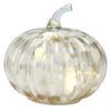 Berkley Jensen Marble Glass Pumpkin with LED Light, 3 Pc.