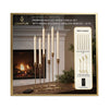 Lumipur Premium Wax LED Taper Candle Set with Brass Holders & Wireless Remote