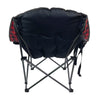 Black Sierra Equipment Heated Comfort Cloud Chair - Red Buffalo Check and Black Fleece (Heated Seat and Back)