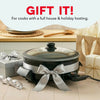 Dash Extra-Deep Electric Skillet with Ceramic Nonstick Surface - Black, 12"