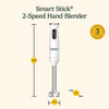 Cuisinart Smart Stick Immersion Blender with Whisk, Storage Bag, and Mixing Cup