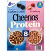 Cheerios Protein Cereal Variety Pack, Cookies n Creme and Strawberry, 8g Protein, Boxes, 2 pk./11.2 oz.