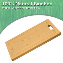 Large Wood Cutting Board, Bamboo Cutting Boards for Kitchen with Juice Groove and Handles, Cutting Boards for Kitchen, 15.75" x 11.81"