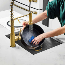 Thyme & Table 5 Qt Non-Stick Stock Pot with Glass Lid in Black & Gold, Signature Collection - Brands For Less USA