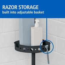 Mainstays 4-Tier Black Tension Pole Shower Caddy Organizer