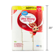 Great Value Ultra Strong 2-Ply Toilet Paper, 30 Mega Rolls, Compare to Charmin® Ultra Strong