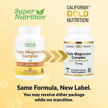 California Gold Nutrition, Triple Magnesium Complex, 70 mg , 90 Veggie Capsules - Brands For Less USA