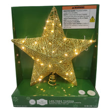 Gold Star LED Christmas Tree Topper, 15", by Holiday Time