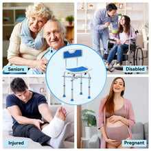 KEKOY Shower Chair with Back 500lb, Height Adjustable Bath Chair for Shower, Heavy Duty Bath Stool for Tub for Elderly, Senior, Handicap, Tool-Free Assembly - Brands For Less USA
