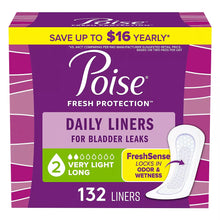Poise Very Light Absorbency Long Incontinence Panty Liners, 132 ct.