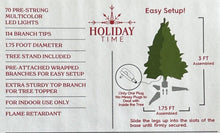 Árbol de Navidad artificial Winston Pine de 90 cm (3 pies) con luces LED multicolor, de Holiday Time 