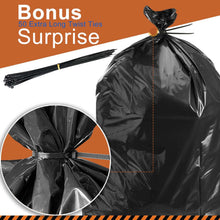 55 Gallon Trash Bags, Heavy Duty Outdoor Garbage Bags (60 Count) for Waste, Lawn and Leaf ,1.5 Mil