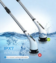 BIMZUC Electric Spin Scrubber, Cordless Cleaning Brush, 7 Replaceable Heads, Extendable Handle, White - Brands For Less USA