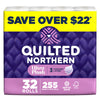 Quilted Northern Ultra Plush 3-Ply Toilet Paper, 32 rolls, 255 sheets/roll