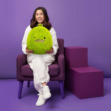 Squishmallows FuzzAMallow Official 16 inch Charles the Green Pickle with Mustache - Child's Ultra Soft Stuffed Plush Toy