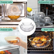 Glass Mixing Bowls Set, AOKIWO 11 Packs 3 Size Glass Nesting Mixing Bowl with BPA-Free Lids & Baking Tools, Kitchen Storage Bowls for Prep, Baking, Serving