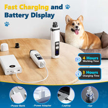 BEBANG Dog Nail Grinder, 2 LED Lights, Super Quiet and Low Vibration Electric Dog Nail Trimmers for Small Medium Large Dogs & Cats