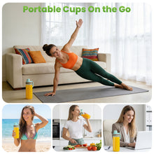 Personal Blender for Smoothies & Shakes, Portable Blender with 2 BPA-Free 15oz Cups, Ice Crushing for Kitchen Travel Gym, Includes Recipe Book, Blue