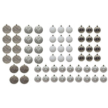 62 Count White and Gold Shatterproof Christmas Ornaments, by My Texas House