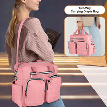 Diaper Bag Tote,AILKIN Baby Diaper Bag with 3 Insulated Pockets Adjustable Shoulder Strap Dry & Wet Compartment Large Capacity Bag Maternity Mommy Travel Diaper Bag for Boys Girls,Women(Pink)