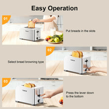 Tostadora Tomeem de 2 rebanadas con 6 niveles de tostado, bandeja recogemigas extraíble y guía autocentrante, acero inoxidable 