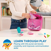 Battat Sparkle Time Pink Purse Set with Phone Keys Card Makeup, Toddler and Preschool Toys