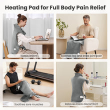 MaxKare Large Heating Pad with 4 Heat Settings & Auto Shut-off for Full Body Stress Relief, 24"x33"- Gray