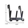 Better Homes & Gardens SnugFit Over-the-Door Hook Rack – 3 Double Hooks, Matte Black Steel
