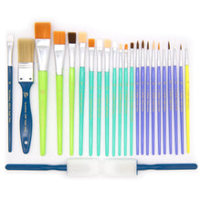 Hello Hobby 25-Piece Assorted Craft Paint Brush Set for Art Projects