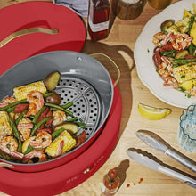 Beautiful 10-in-1 , 6 Qt Electric Multi-Cooker, Tomato Red by Drew Barrymore