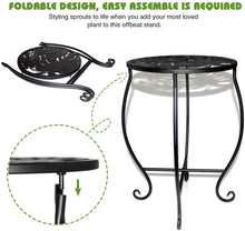 KABB 15'' Tall Plant Stand for Flower Pot Set of 1, Round Metal Plant Stand Indoor, Decorative Black Flower Pot Stand Plant Table - Brands For Less USA