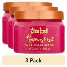 (3 pack) Tree Hut Raspberry Fizz Shea Butter Sugar Body Scrub, 18 oz