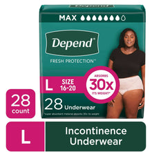 3pack_DependFreshProtectionIncontinenceUnderwearforWomen_AdultDiapers_L_28Count56 - Brands For Less USA