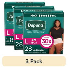 3pack_DependFreshProtectionIncontinenceUnderwearforWomen_AdultDiapers_L_28Count7 - Brands For Less USA