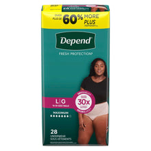 3pack_DependFreshProtectionIncontinenceUnderwearforWomen_AdultDiapers_L_28Count - Brands For Less USA