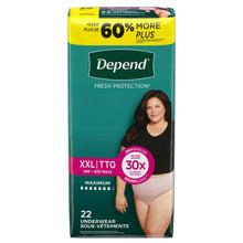 3pack_DependFreshProtectionIncontinenceUnderwearforWomen_AdultDiapers_XXL_22Count - Brands For Less USA