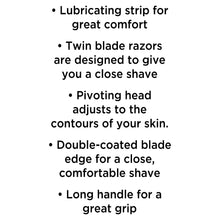 (3 pack) Equate 2-Blade Disposable Razors, Blue, 12 Count
