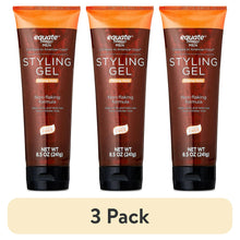 (3 pack) Equate Men Styling Gel for Strong Hold and Shine with Non-flaking Formula, 8.5 oz, Compare to American Crew®