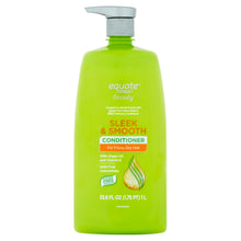 (3 pack) Equate Sleek & Smooth Conditioner for Frizzy & Dry Hair Care - 33.8 fl oz - Compare to Garnier Fructis