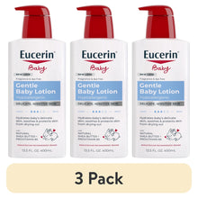 (3 pack) Eucerin Baby Lotion with Provitamin B5 and Shea Butter, Hypoallergenic, Fragrance Free, 13.5 fl oz