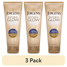 (3 pack) Jergens Natural Glow Firming Daily Moisturizer Medium to Tan Sunless Self Tanner Lotion, 7.5 fl oz