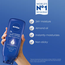 (3 pack) NIVEA Nourishing In Shower Lotion for Very Dry Skin, 24-Hour Body Moisturizer, 13.5 fl oz