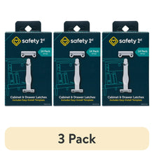 (3 pack) Safety 1st Cabinet & Drawer Latch (14pk), White, Toddler