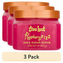 (3 pack) Tree Hut Raspberry Fizz Shea Butter Sugar Body Scrub, 18 oz