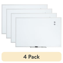 U Brands 35 x 23 in. Magnetic Dry Erase Whiteboard, Silver Metal Frame, Includes 2 Magnets, Marker, Tray